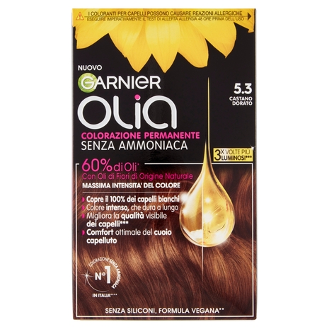 Garnier Olia Tinta Capelli, Senza Ammoniaca, Golden brown 53